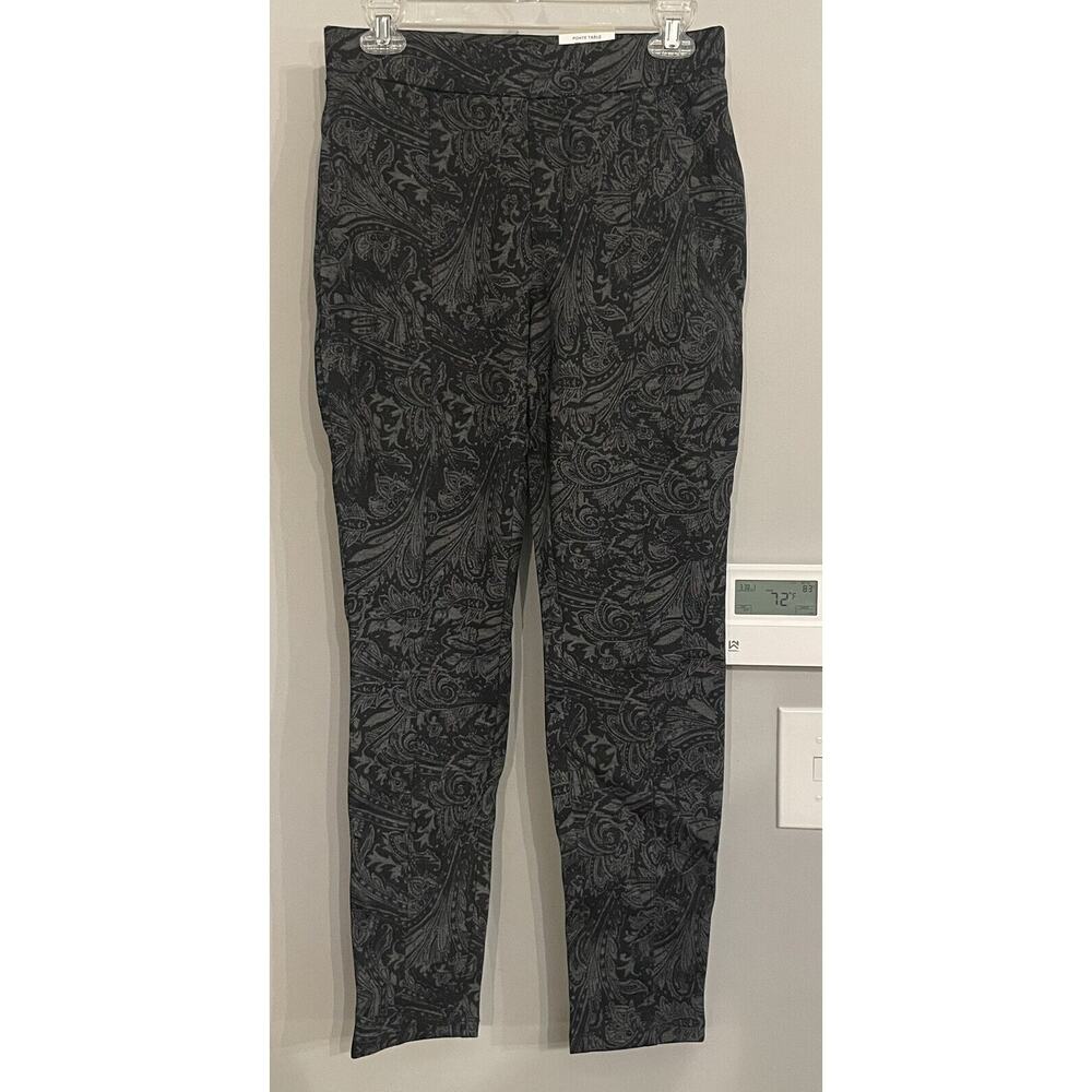 Style Co Ponte Pants Mid Rise Floral Comfort Waist Womens M New Pull On